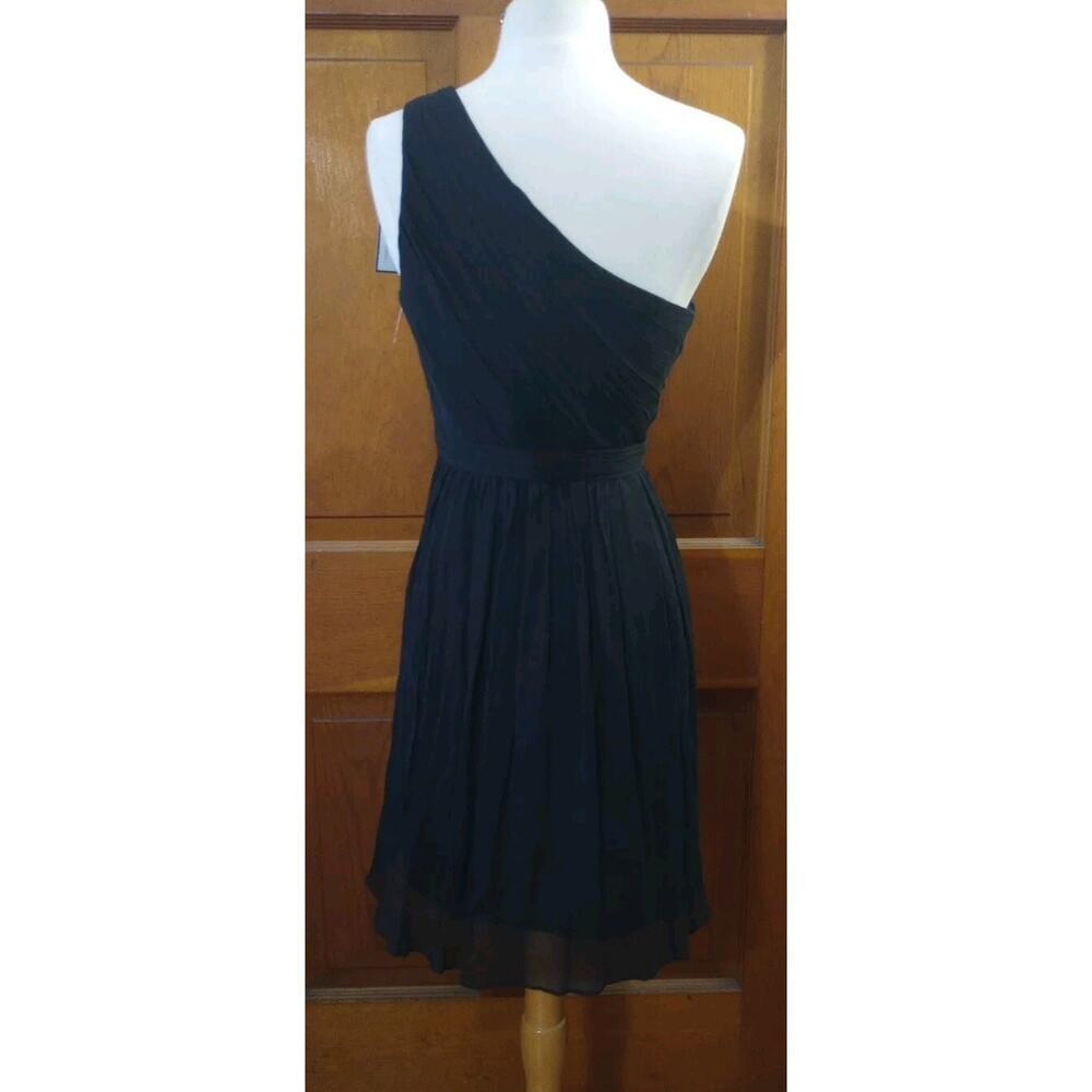 J.Crew Silk Dress Sz 6 New Black Crape Mini Bridesmaid Wedding Party‎ - Picture 3 of 12
